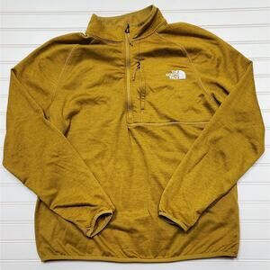 The North Face Men's Canyonlands 1/2 Zip Pullover Fleece Jacket Size L Gold